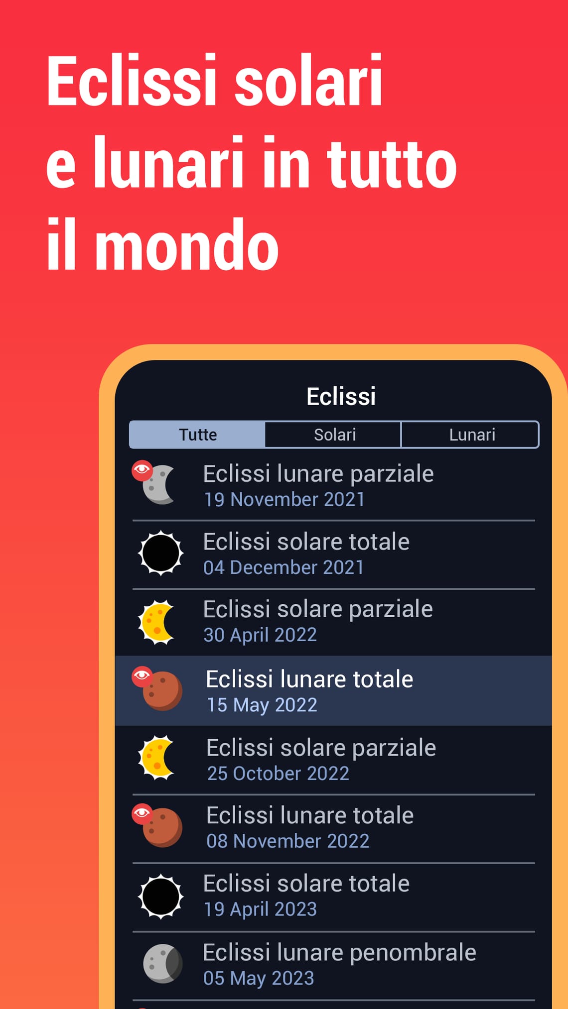 Eclissi solari e lunari in tutto il mondo