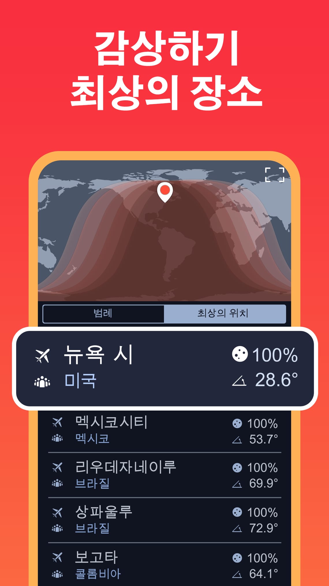 감상하기 최상의 장소