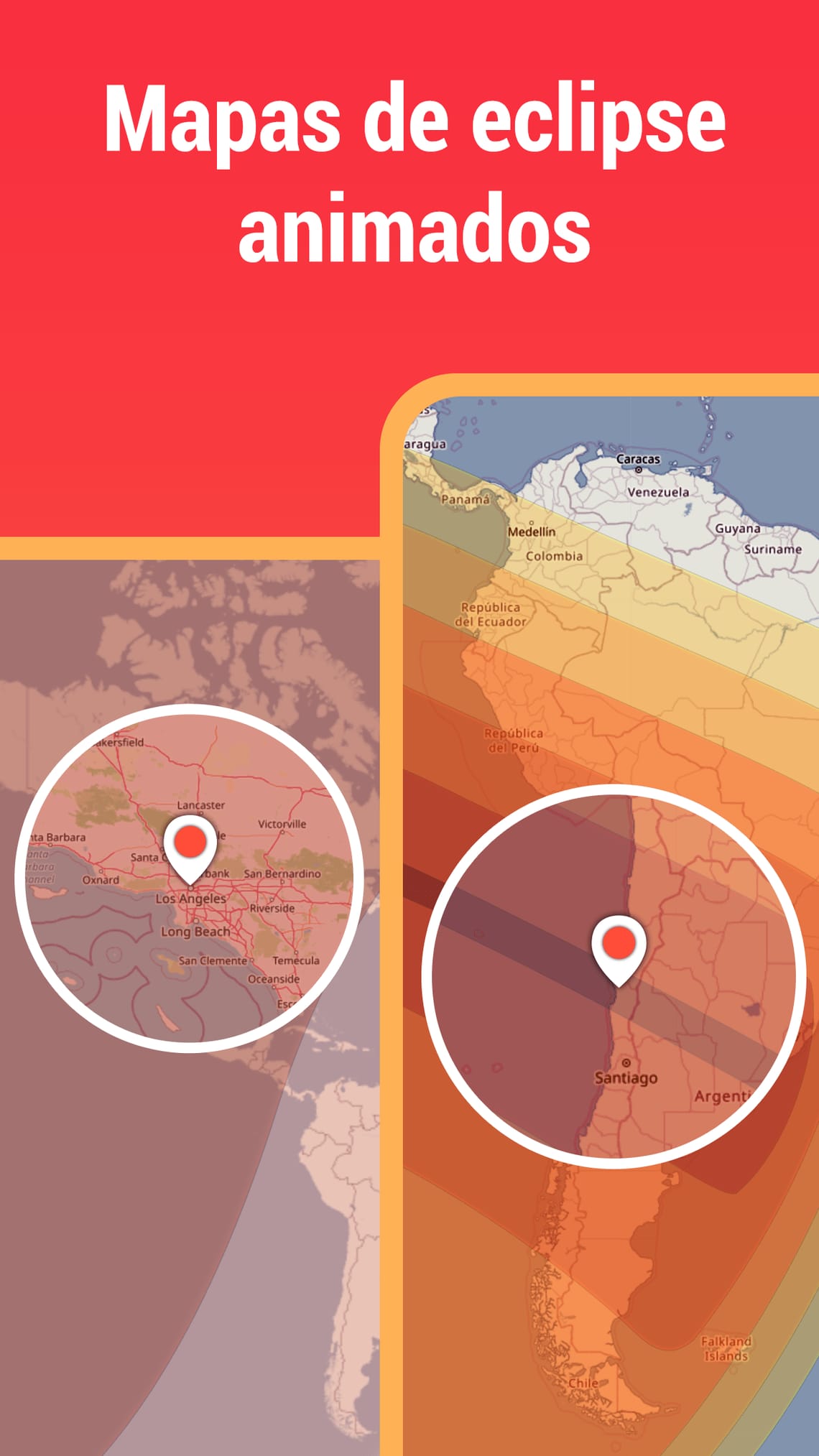 Mapas de eclipse animados