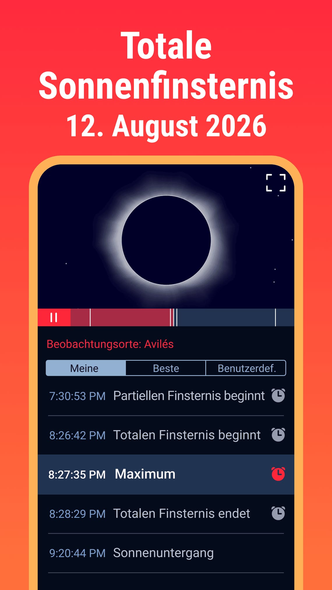 Eclipse Guide Screen 02 - August 12, 2026
